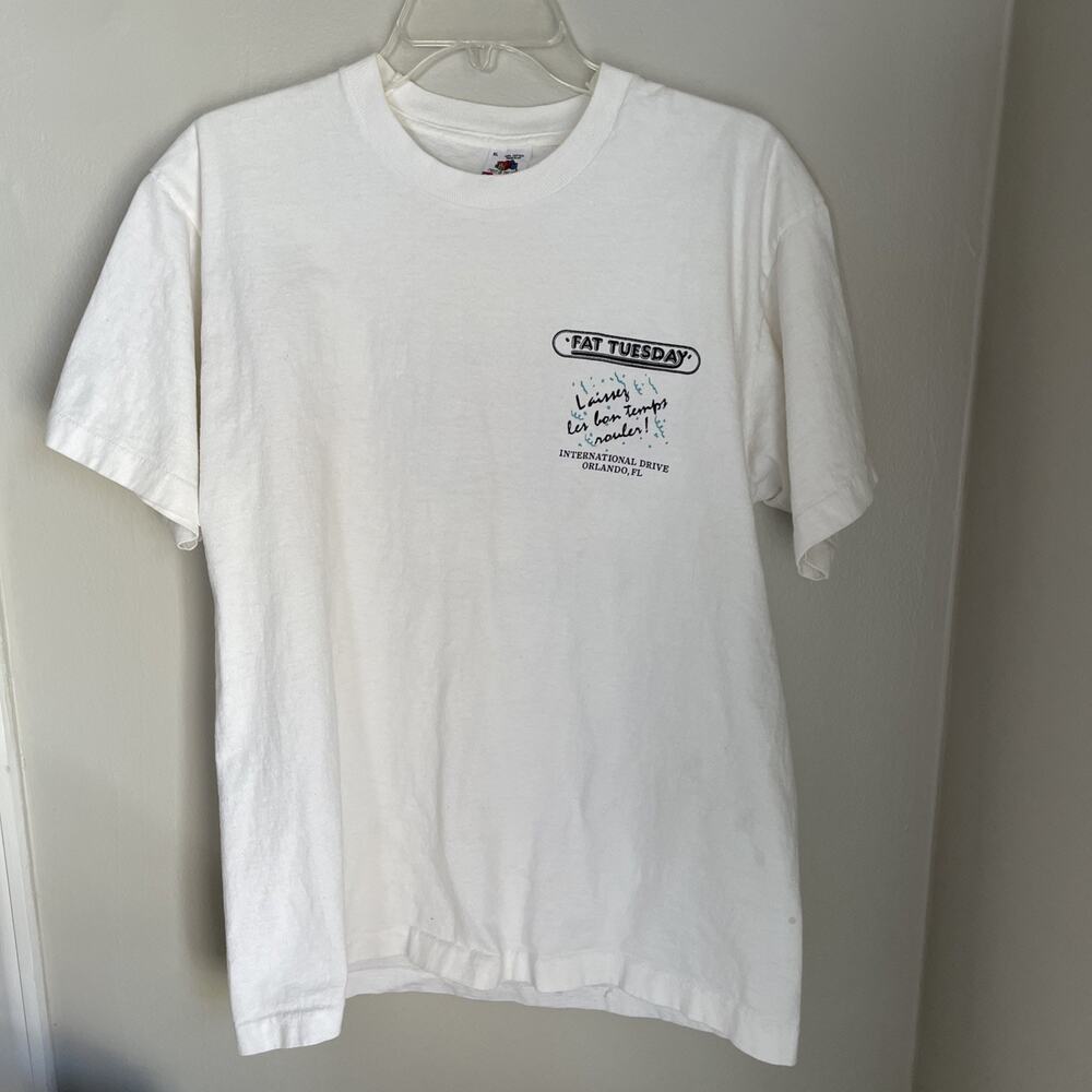 Vintage 1992 Fat Tuesday Orlando FL Size Large Tee Shirt